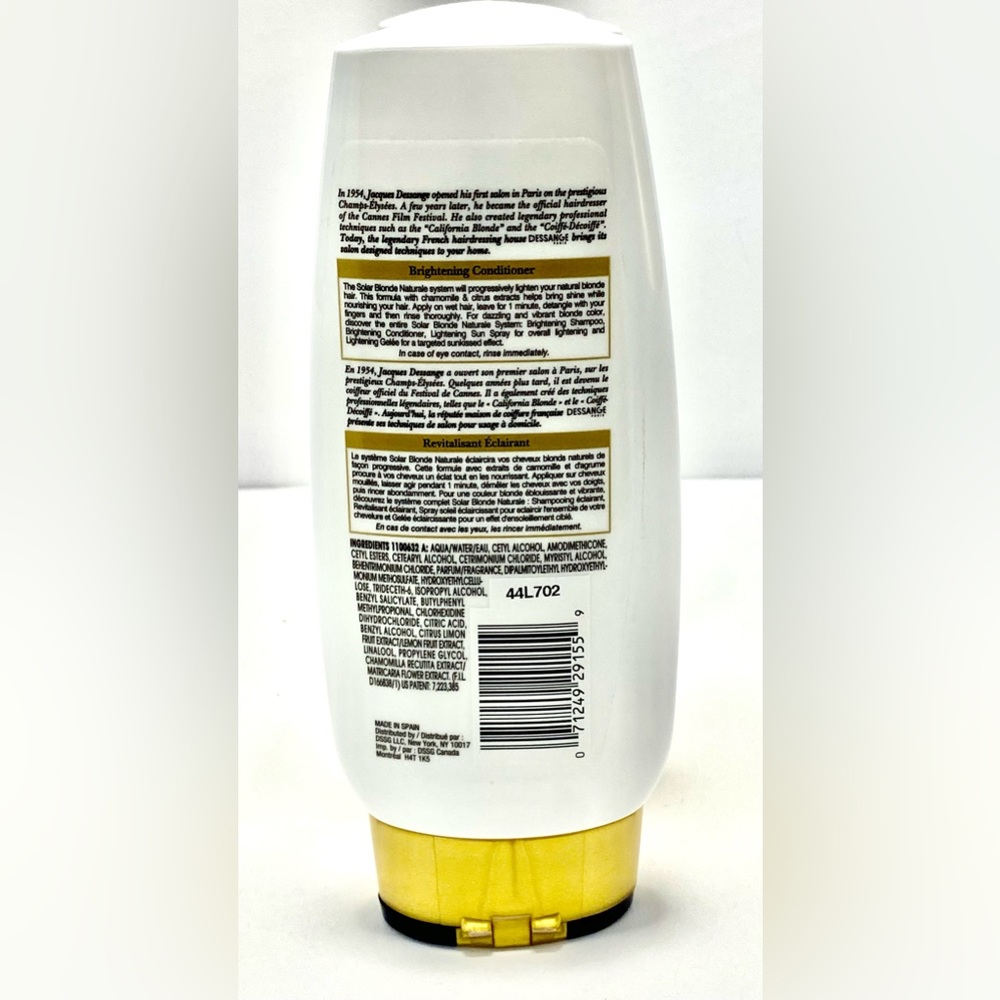 ✅ 2X 6.7 OZ/200 ML DESSANGE Paris Solar Blonde Naturale Brightening Conditioner - Picture 3 of 5
